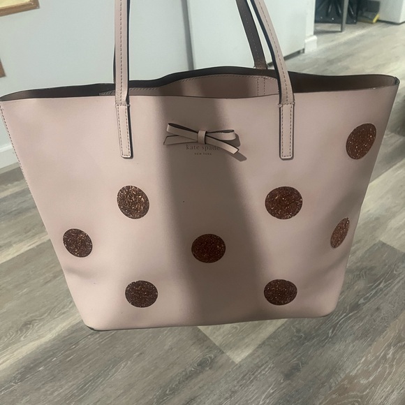 Kate Spade Light Pink Tote with Glitter Polka Dots - Picture 4 of 10